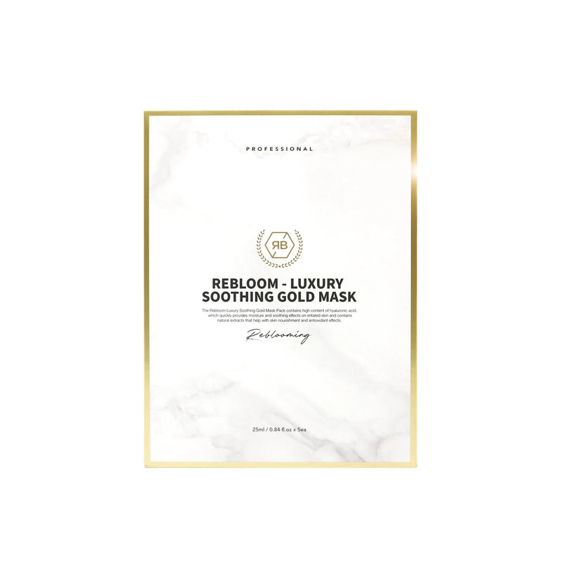 Rebloom Luxury Soothing Gold Mask – Korean Skincare Brightening & Calming Treatment | Infused with 24K Gold & Botanicals