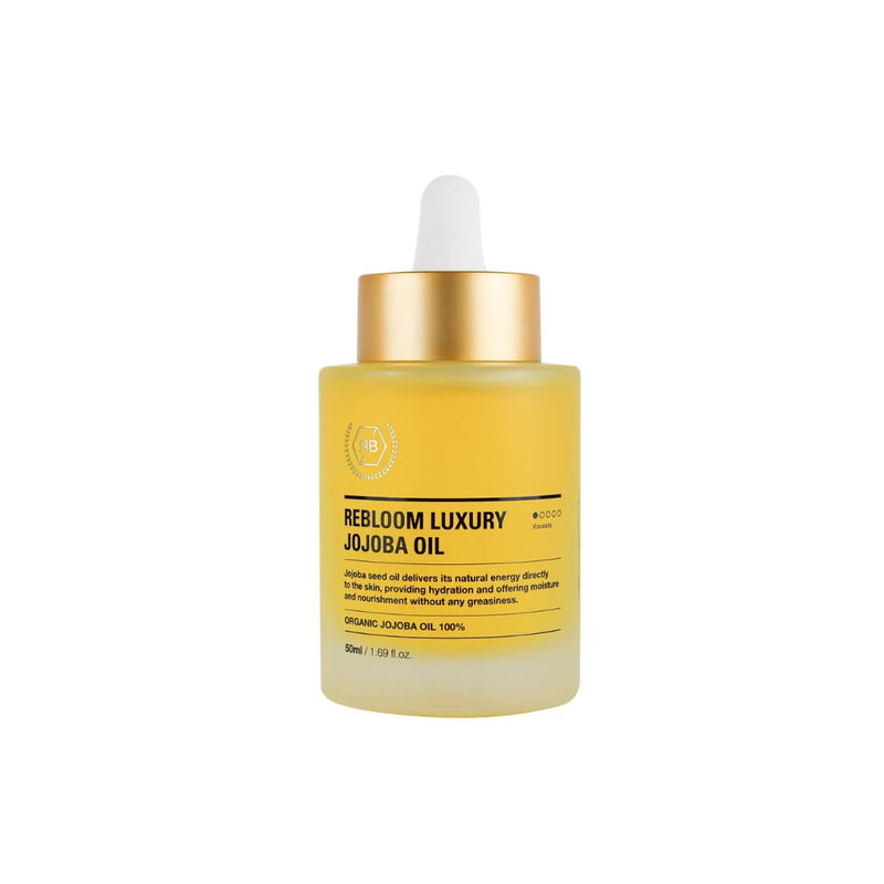 Rebloom Luxury Jojoba Oil – 100% Pure Multi-Purpose Korean Facial Oil | Balances, Hydrates & Restores Skin